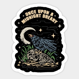 Once upon a midnight dreary Sticker